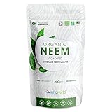 Neem en Polvo Orgánico 200g - Polvo Puro de Neem del Árbol de Azadirachta Indica - Polvo Ayurvédico para Piel y Cabello, Suplemento Neem Bio en Polvo, 100% Natural, Ayurveda Neem Leaf, WeightWorld