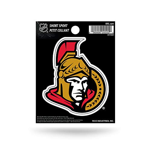 Rico Industries NHL Ottawa Senators Die Cut Team Logo Short Sport Sticker