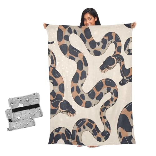Manta para sofá de diseño minimalista pitón con acabado premium suave 2