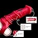 Funda de extensión de silicona en forma de caballo para pene masculino con hebilla extensible para aumentar la longitud y la circunferencia (rojo)