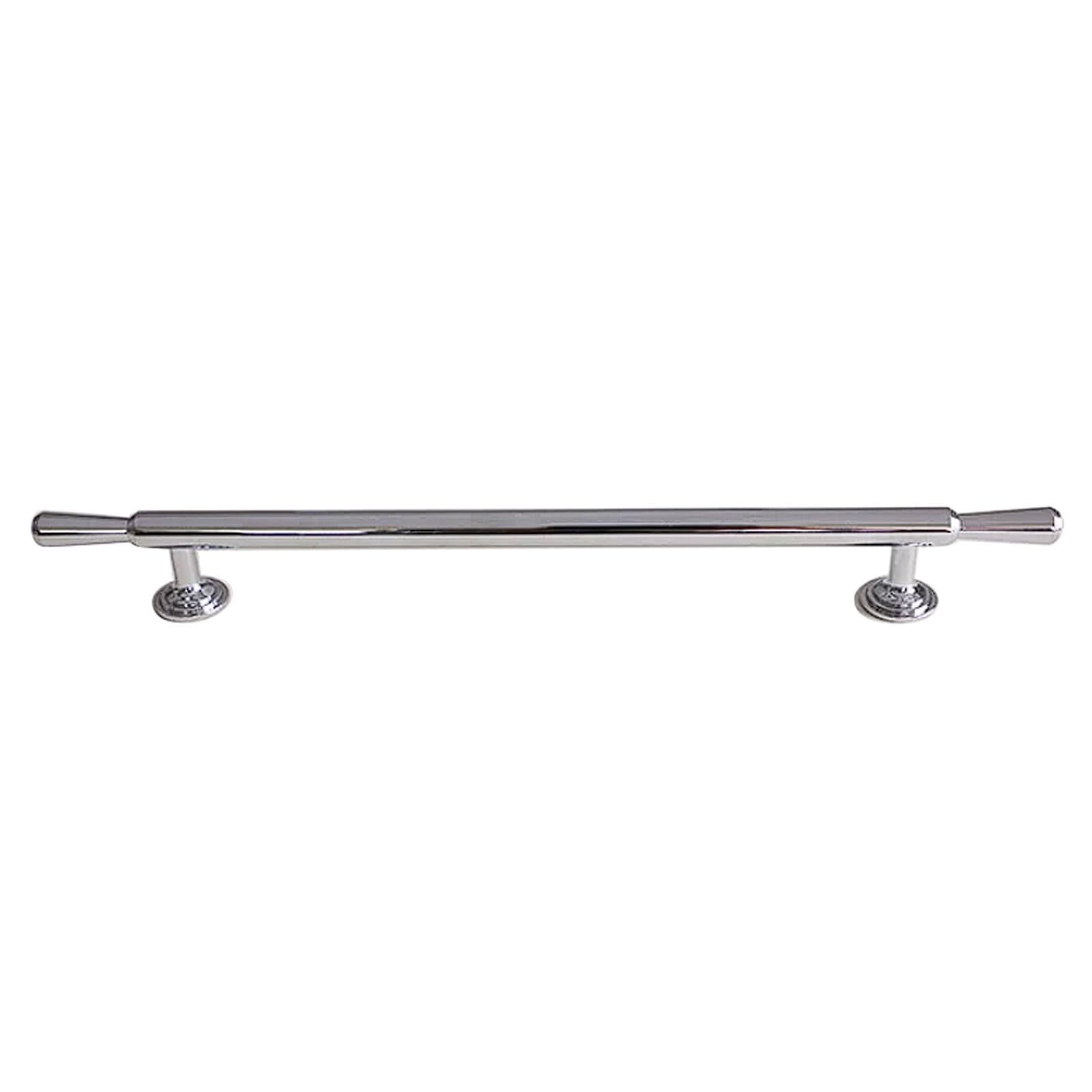 CHENHOJU Silver Brass Cabinet Pulls Chrome-Plated Finish, Multiple Lengths and Hole Spacing Options for Drawers and Wardrobes Cabinet Pulls(312mm)