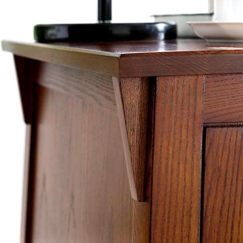 Image of Leick Home Mission Cabinet End Table, 15 inch, Russet