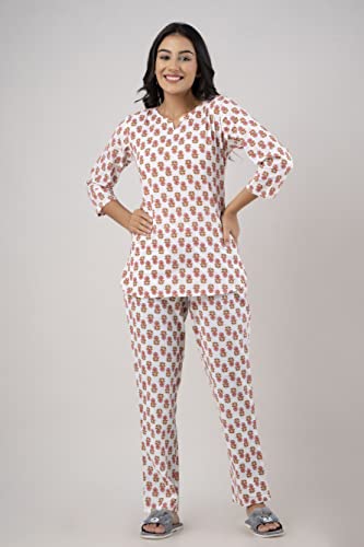 Image of feranoid Women Full Sleeves Cotton Nightsuits