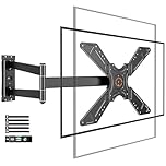 WHYFONE TV Wall Bracket Mount for 32-75 Inch TVs, Long Reach 850mm TV Wall Bracket, 180° Rotation Landscape to Portrait Corner TV Wall Mount Bracket Holds up to 50kg max. VESA 600x400mm