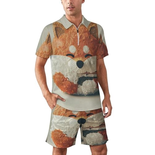 Combinaison de sport pour chien Shiba Inu ensemble tendance deux pièces zippé