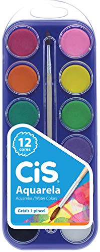 CIS AQUARELA-ESTOJO C/ 12 CORES DP C/6