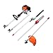 TRY-YEAN 52cc 2 Cycle 5 in 1 Garden Hedge Trimmer Combo, Gas Powered Long Reach Pole Saw Grass String Trimmer Brush Tree Cutter Pruner Weed Eater, Multi Functional Garden Trimming Tools