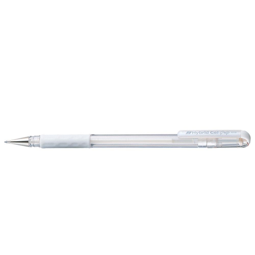 Pentel 0.8mm TIp Hybrid Gel Metallic Ink Pen with Comfortable Finger Grip - Blue