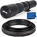 Ultimaxx 500mm f/8 Multi-Coated Preset Telephoto Lens - Compatible with SLR/DSLR Cameras utilizing a T-Mount Adapter (+ Canon EOS T-Mount)