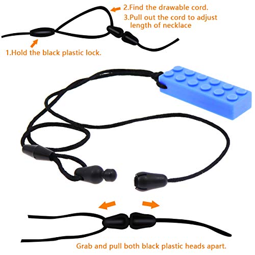 Sensory Chew Necklace By Tuxepoc 6 Pack,Sensory Oral Motor Chew Tool,For Over 3 Years Old With Adhd, Autism, Spd, Oral Motor Stimulation, Special Needs #TOP5