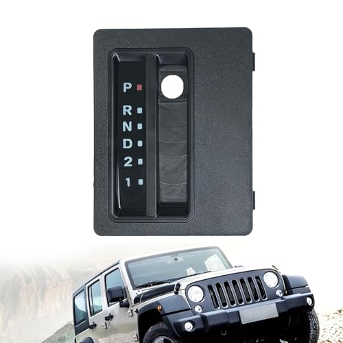 Automatic Transmission Shift Indicator Bezel Trim for Jeep Wrangler TJ 1997-2006, Restores Interior Look & Easy Installation, Floor Console Trim Panel Cover Replaces 06130553 55315059AC, Black