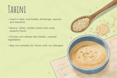 Image of Al Marah White Tahini /Tahina Paste, 250g ( 100% Hummus Ground Hulled Sesame Seed Paste Smooth & Creamy, Natural For Hummus, Middle Eastern Condiment for Salad Dressings, Gluten Free, Keto Friendly, Baba Ghanoush and More )