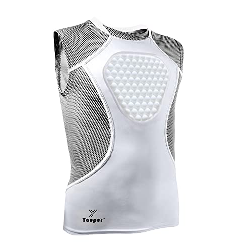 Youper Youth Padded Chest Protector Shirt, Heart-Guard/Sternum Protection for Baseball, Football, T Ball & Softball