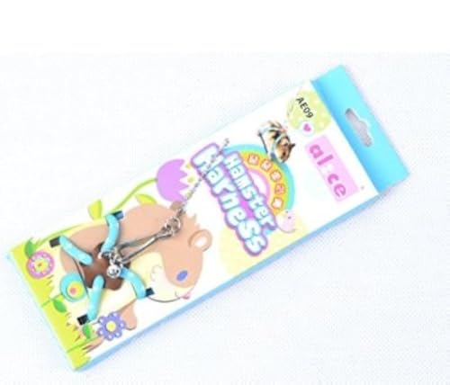 PetintheGarden Adjustable Harness Leash Hamster Rat Mouse Squirrel Sugar Glider Small Animal (Blue)