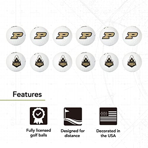Desert Cactus Purdue University Golf Balls 12 Pack – PU Boilermakers Full Color Dozen – Officially Licensed Sport Team Accessory by Desert Cactus - Image 3