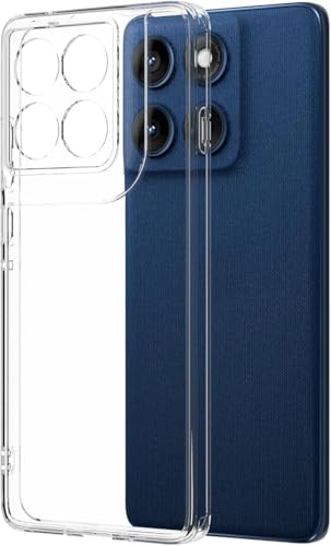 Image of JGD PRODUCTS for Moto Edge 60 Pro 5G Premium Transparent Hybrid Soft Slim Dust Proof Back Case Cover with Camera Protection