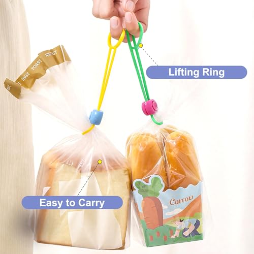 Image of 5Pcs Food Bag Clips for Food Storage, Reusable Kitchen Clips for Bags, Multi-Functional Foods Sealing Clips for Kitchen, Moisture-Proof Dustproof Sealers for Snacks, Rice, Coffee & Cable Organising