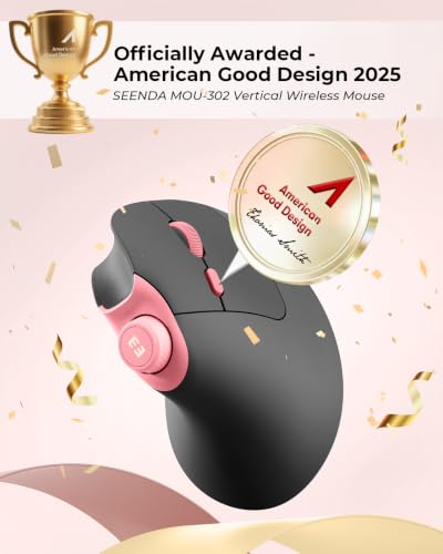 Image of seenda MOU-302 Wireless Bluetooth Ergonomic Vertical Mouse with Volume Knob