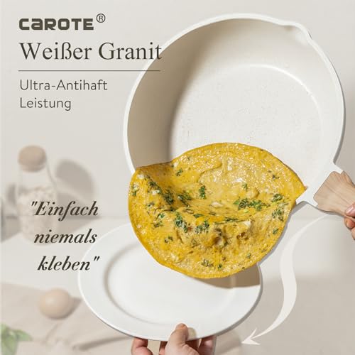 CAROTE Topfset und Pfannenset 14-teilig mit Pfanne und Stielkasserolle