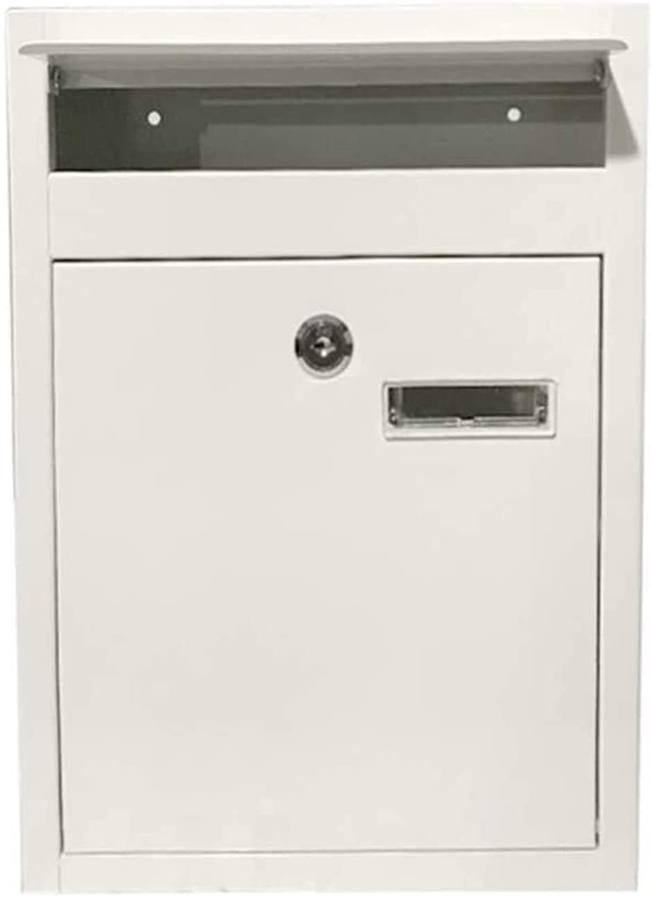 Boîte aux lettres verrouillable murale extérieure avec clé de sécurité