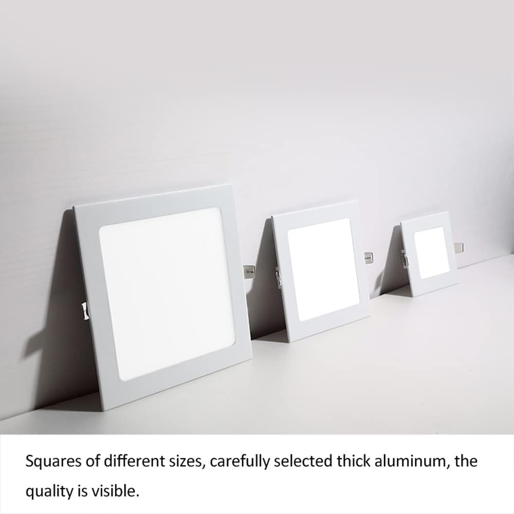Ultra-Thin Led Flush Mount Ceiling Lights 2inch-8inch Recessed Light Fixtures 3W-24W Led Panel Light Square Downlight Disk Light 6000K Cold Light