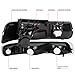 DNA MOTORING HL-OH-CS99-4P-BK-CL1 Black Amber Headlights Compatible with 99-02 Silverado 00-06 Suburban/Tahoe Bottom Bumper Lights Fit OE Grill