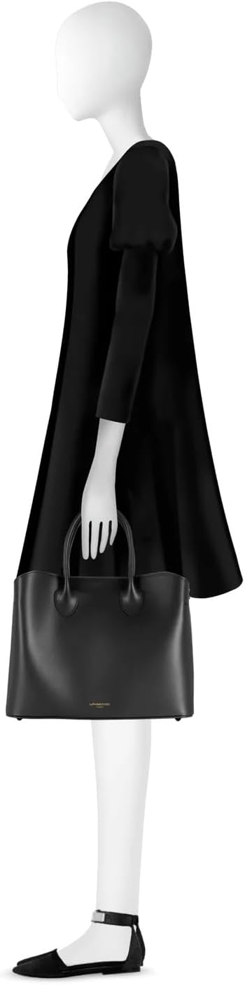 Jackie Tote Bag, Genuine Italian Calf Leather, 12.4 x 9.8 x 5.5 inches - Image 3