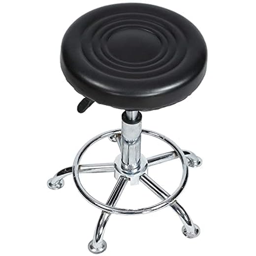 Beeds Adjustable Revolving Stool Black