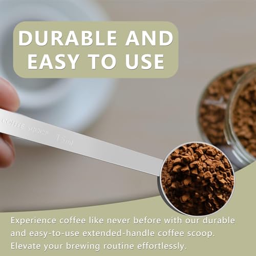 2PCS 2 Tablespoon Coffee Scoop, Long Handle Measuring Spoon, 2 tbsp (30 ml | 1/8 cup) Coffee Scooper, Stainless Steel Scoop Bulk for Ground Coffee - Image 5