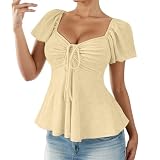 VERSATILITÉ STYLE：Portez ce tee shirt blanc femme avec un jean pour un look casual, ou avec une jupe pour le bureau. Il se marie aussi bien avec des shorts, leggings ou tailleurs. En quelques secondes, vous passez du quotidien au chic, sans casse-tête.