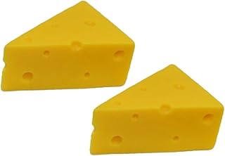 Toyvian 2pcs Realistic Fake Cheese Model for Decoration Lifelike Food Props for DIY House Decor Party Displays and Photography Enhancements