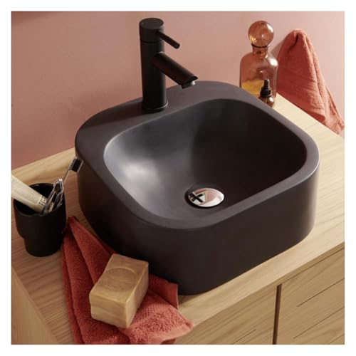 MOB-IN Vasque ovale à poser en résine 37 cm SIAN Noire