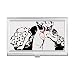 Women Book Study Red China Pattern Business Card Holder Case Pocket Box Wallet