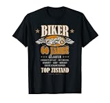 60. Geburtstag Biker Motorrad Mann Geschenk lustig T-Shirt