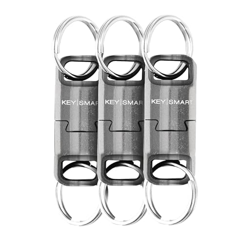 KeySmart MagConnect Pro Titanium Magnetic Quick Release KeyChain - Detachable Key Ring for Car Keys, Extra Locking Mechanism for Additional Security, Magnet Key Chain Accessory for Men Women (3-Pack)