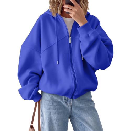 Women's Zip Up Hoodie Fleece Oversized Fashion Hoodies with Pockets - image 1