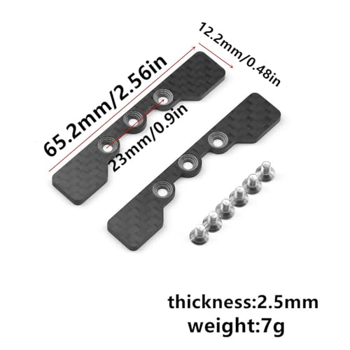 Alomejor 2PCS RC Lower Arm Stopper Carbon RC Lower Arm Stopper Platte Ersatz f¨¹r TT02 Auto Upgrade Teile