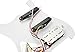 Pareschi Pickguard-SSH-White Prewired Loaded Pickguard Set, SSH (Single/Single/Humbucker) Pickup Configuration, for Fender Stratocaster/ST Electric Guitar Replacement, 11-Hole 3-Ply White