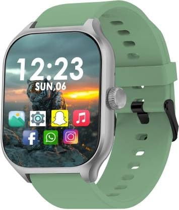 ATSK HUB H9 2.01” Big Display Smartwatch with BT Calling, Heart Rate & Fitness Tracking for Kids, Girls & Boys (6-22 Yrs) (Green)