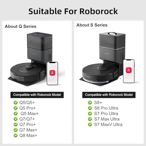 Image of 8 Pack Vacuum Dust Bags Replacement Compatible with Roborock S8+, S8 Pro Ultra, Q7 Max+ /Max, Q5 Max+, Q8 Max+, S7 Pro Ultra, Q5, Q5+, Q5 Pro+, Q7, Q7+, S7 Max Ultra Vacuum Accessories