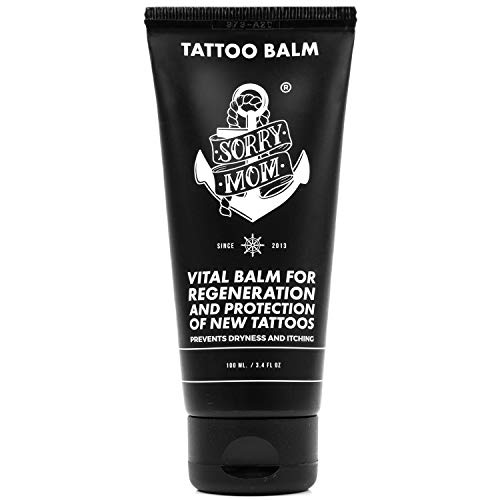 Sorry Mom Tattoo Balm & Tattoo Healing Ointment for New Tattoos - Soothing Tattoo Salve - Intense Tattoo Aftercare Cream - Reduces Itching, Redness & Promotes Healing of Newly Tattooed Skin (3.4 oz)