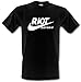 Produktbild T-Shirt aus schwerer Baumwolle mit dem politischen Sloga: Riot Just Do It Gr. XL, schwarz
