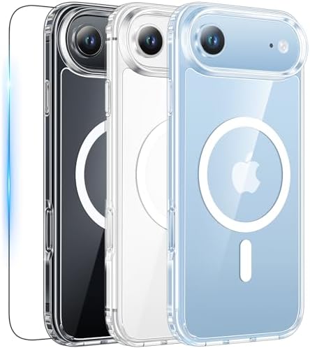 FNTCASE for iPhone Air Case Clear: Magnetic Phone Cases with Scre...