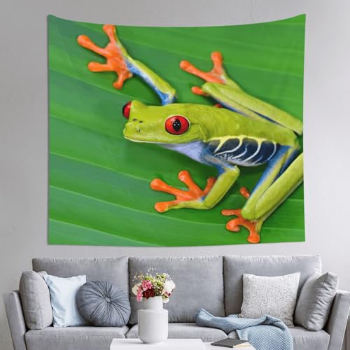 Tapiz de hojas de rana de 152 x 130 cm para vestir paredes vacías con estilo animal