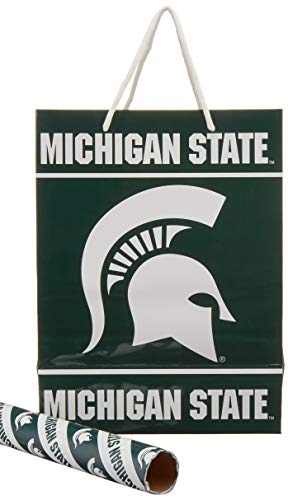 Preisvergleich Produktbild FOCO Michigan State Geschenk Tüte / Geschenkpapier, 2 Pack