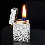 Kerosin Feuerzeug, Sprachaktivierte Weiche Flamme, Vier Zündmodi, Geprägter Metallkörper, Wiederverwendbar, Ideal für Geschenke und Sammlerstücke