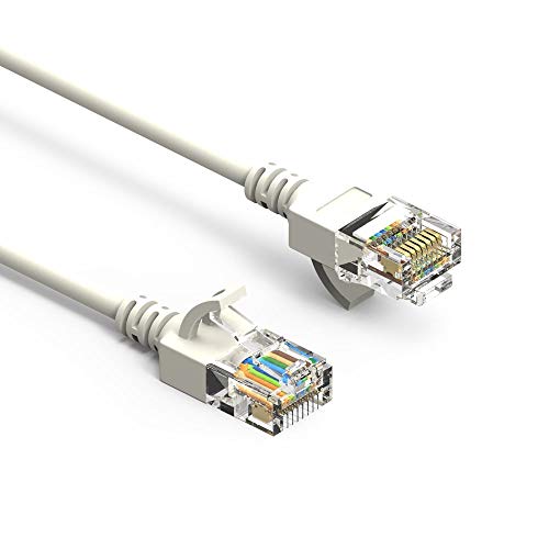 Cable SF Cat 6A UTP Slim Ethernet 3ft RJ45 Blanco miniatura 1