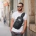 G4Free EDC Bag Tactical Sling Bag Backpack Molle Chest Shoulder Assault Pack Rectangular Outdoor Daypack(Black)