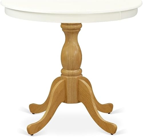 Miniatura 6 de East West Furniture AST-WLW-TP - Mesa de cocina antigua, mesa de comedor redonda con base de pedestal, 36 x 36 pulgadas, multicolor