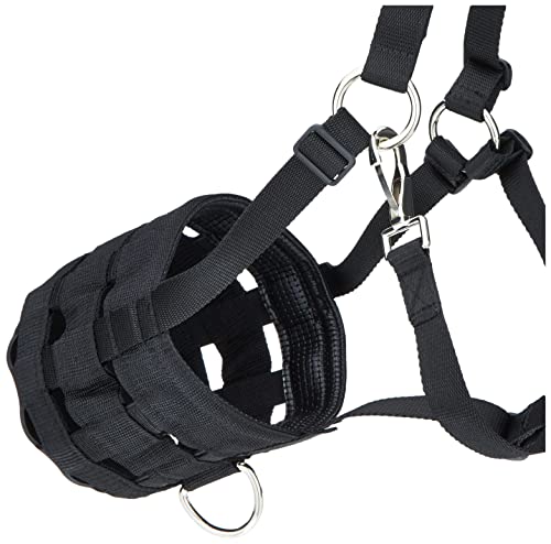 Kerbl 321626 Maulkorb Nylon Vollblut, schwarz